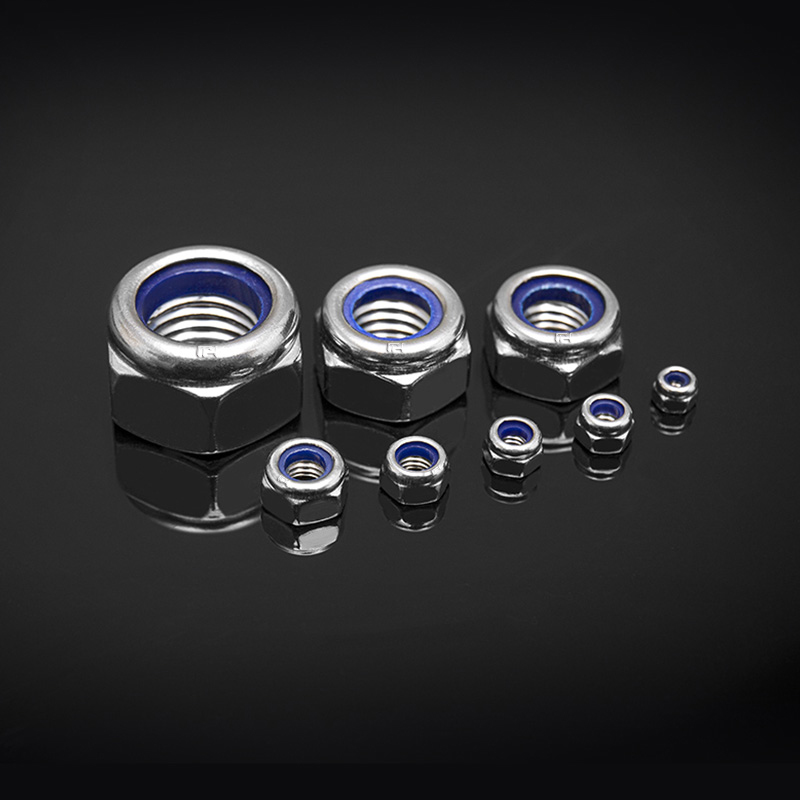 Type écrous minces d'hexagone de couple dominant d'acier inoxydable DIN 985 avec l'insertion non métallique